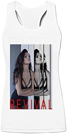 Luoshan Women's Selena Gomez the Revival Tour 2016 Live Graphic Tank Top M White