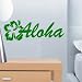 StikEez Green Aloha With Hawaiian Flower Fun Wall Decal