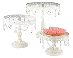 Three White Iron Glass Stands Compare prices