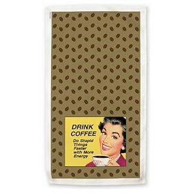 Ephemera Drink More Coffee Do More Stupid Things at a Faster Pace With More Energy Kitchen Towels Set/2