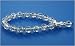 Faceted Crystal Quartz and Sterling Silver Bracelet with Swarovski Crystal
