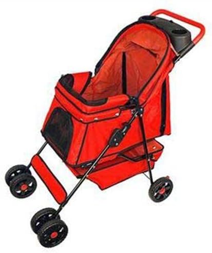 PetZip Walkie Stroller, Red with Black Trim