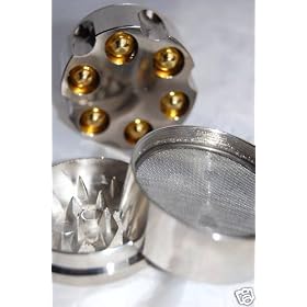 3pc Bullet Herb Grinder Metal Magnetic Pollinator Shark