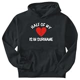 Sweatshirt Black  Half Of My Suriname  Country