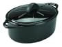 Daniel Boulud Kitchen Infiniti Cast Iron Cookware 3 quart Oval Roaster, Black