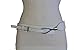 TFJ Women Fashion Belt High Waist Hip White elastic Faux Leather Size M L XL