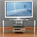 RTA Home and Office Silver Aluminum 45 Inch Wide Plasma or LCD TV Stand with Glass Shelves