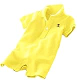 オルル (OLULU）ベビー服 カバーオール ロンパース ポロシャツ おでかけ着オルル (OLULU）(6-12カ月 イエロー)