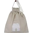 Applique bloomers linen laundry or lingerie bag from France