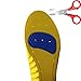 LEAGY Memory Foam Orthopedic Yellow Shoe Insole Massaging Gel Sport Replacement Insoles, Heel Inserts Arch Support Shoe Soles, Best Insoles (Yellow, 5.5-6.5 US Medium)