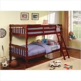 IMAGE OF Wildon Home 5040CH 7eattle Twin/Twin Bunk Bed in Cherry