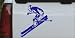 Skier Sports Car Window Wall Laptop Decal Sticker -- Blue 8in X 8.0in Skier Sports Car Window Wall Laptop Decal Sticker -- Blue 8in X 8.0in