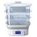 Kenwood FS 470 Dampfgarer 755 bis 900 Watt LC-Display / 6 Kochfunktionen / 10,5 Liter / 90 Minuten Timer / 3 Einsatzk�rbe