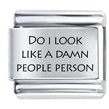 Do I Look Like A Damn People Person Italian Charms Bracelet Link