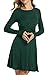 HOTOUCH Women's Casual Slimming Long Sleeve Crossover Mini Fit and Flare Dress