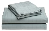 Pike Street 420-Thread-Count Egyptian Cotton Damask 6-Piece King Sheet Set, Light Green