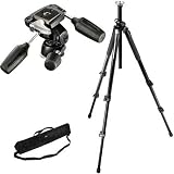 Bogen - Manfrotto 055XPROB Black Tripod Kit with 804RC2 3-Way Pan/Tilt Head & Tripod Case