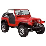 Bushwacker 10924-07 Jeep YJ Flat Style Fender Flare - Set of 4 by Bushwacker