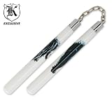 White Leopard Nunchakus! Elegantly Designed, but Extremely... White Leopard Nunchakus! Elegantly Designed, but Extremely...