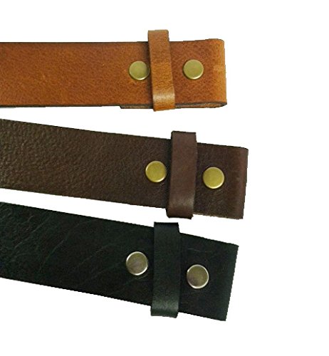 BS001 Vintage Genuine Leather Belt Strap Without Slot Hole 1.5