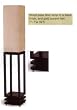 Wood Base Floor Lamp in a Black Finish