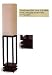 Wood Base Floor Lamp in a Black Finish