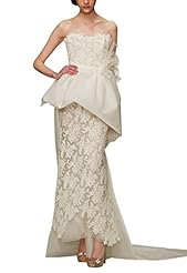 Strapless Mermaid Spring Summer Fall Wedding Dress  with a Brush/Sweep Train 