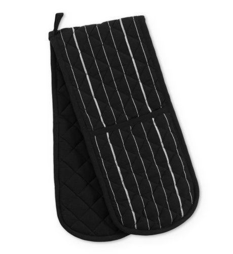 Embroidered Stitch Stripy Oven Gloves