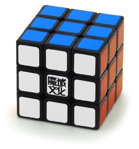 1 X 3x3x3 YJ Moyu Weilong Plus 57mm Black Version 2 Speed Cube Puzzle New V2 3x3