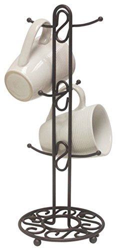 6 Mug Tree Six Mug Organizer Tabletop Rack Home Kitchen NEW