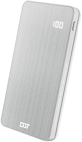 TSST SAMSUNG SDI Polymer battery cell Grand Capacity 10,000mAh External Battery Power Bank Charger for Samsung Galaxy, iPhone, iPad, HTC, and More (Silver), Ultra high charging speed 2.4A