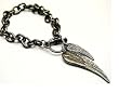 Angel Wings Gun Metal Bracelet