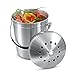 Compost Bin for Kitchen Countertop, Odor Suppressing Pail with Silicone Grip, Lifetime Warranty!