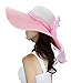 Kaisifei Bowknot Casual Straw Women Summer Hats Big Wide Brim Beach Hat