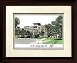 Bradley University Alma Mater Alma Mater 14x18 Lithograph in Mahogany Frame
