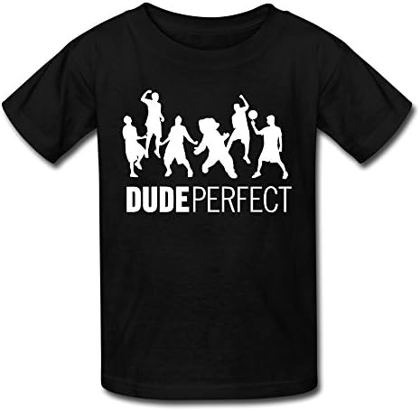 THBYU Kid's Dude Perfect Cotton Tee Shirts Black M