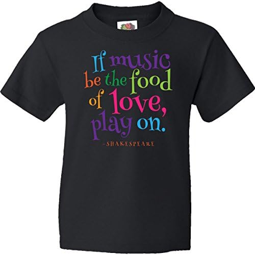 Inktastic Big Girls' Twelfth Night Shakespeare Quote Youth T-Shirt Youth X-Small (2-4) Black