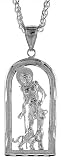 Sterling Silver 1 13/16 (47 mm) Diamond Cut St. Lazarus Pendant