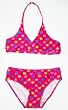 Girls Magenta/Multi Hearts Two-Piece Bikini Swimsuit by In Gear. Sizes 4/5 to 14/16.