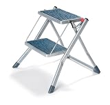 Polder LDR-90401-76 Mini 2-Step Stool without Rail, Aregento Silver