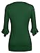 Ninedaily Plus Size Clothing for Women, Womens Tops 3/4 Sleeve Loose Fit V-neck Tee Shirts Cotton Spandex Rayon Ladies Fushcia Dip Hem Green 2XL Womens Blouse Size 22