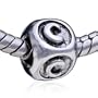 Dice Shaped Letter C European Charm Bead Fits Pandora Beads