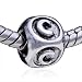 Dice Shaped Letter C European Charm Bead Fits Pandora Beads