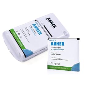 Anker 2 x 1900mAh Li-ion Batteries for HTC Shooter, Amaze 4G, Sensation + Free USB Travel Charger(Black) *OR* Anker Multi-purpose USB Travel Charger (White. NOTE: White Charger's PLUG FITS US STANDARD, SO A COMMUTATOR ADAPTER FOR UK'S PLUG WILL BE NEEDED)(randomly picked)