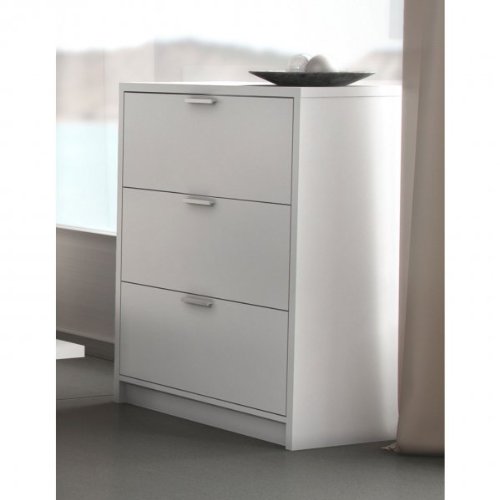 Stellar Home S203-1 Three Drawer Chest Dresser, Pure White