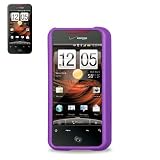 New Fashionable Perfect Fit Hard Protector Skin Cover Cell Phone Case for HTC Droid Incredible 6300 Verizon - PURPLE