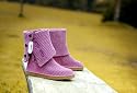 Genuine Pink Knitted UGG Australia Boots
