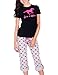 Juniors Live to Ride 2 Piece Pajama Set with Heart Capri Pants