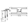 H-Shaped Twin Stainless Steel Burner Straight Venturi