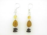 Sterling Silver Multi Amber Earrings